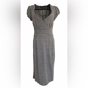 Banana Republic S Houndstooth Sheath Dress Sweetheart Career Work Cocktail